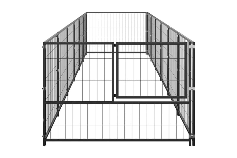 Hundegård svart 6 m² stål - Svart - Sport & fritid - Til dyrene - For hund - Hundemøbler