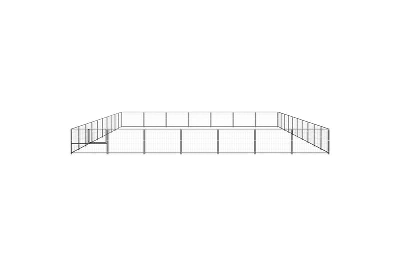Hundegård svart 70 m² stål - Svart - Sport & fritid - Til dyrene - For hund - Hundemøbler