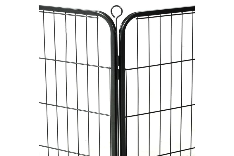 Hundegrind 16 paneler stål 60x80 cm svart - Sport & fritid - Til dyrene - For hund - Hundemøbler