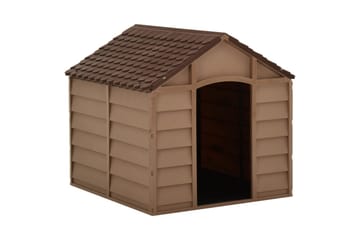 Hundehus brun 71x71,5x68 cm PP - Brun - Sport & fritid - Til dyrene - For hund - Hundemøbler