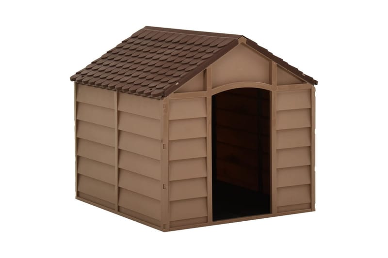 Hundehus brun 71x71,5x68 cm PP - Brun - Sport & fritid - Til dyrene - For hund - Hundemøbler