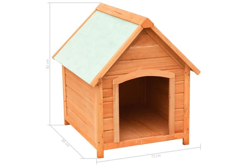 Hundehus heltre furu & gran 72x85x82 cm - Sport & fritid - Til dyrene - For hund - Hundemøbler