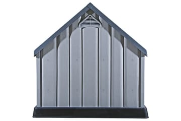Hundehus i grå 92x87x91 cm plast - Grå - Sport & fritid - Til dyrene - For hund - Hundemøbler