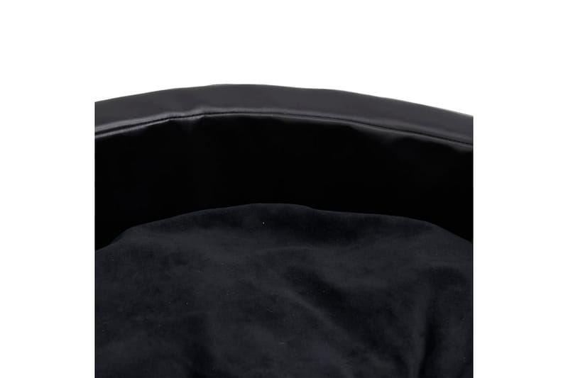 Hundeseng svart 69x59x19 cm plysj og kunstig lær - Svart - Sport & fritid - Til dyrene - For hund - Hundemøbler - Hundekurv & hundeseng