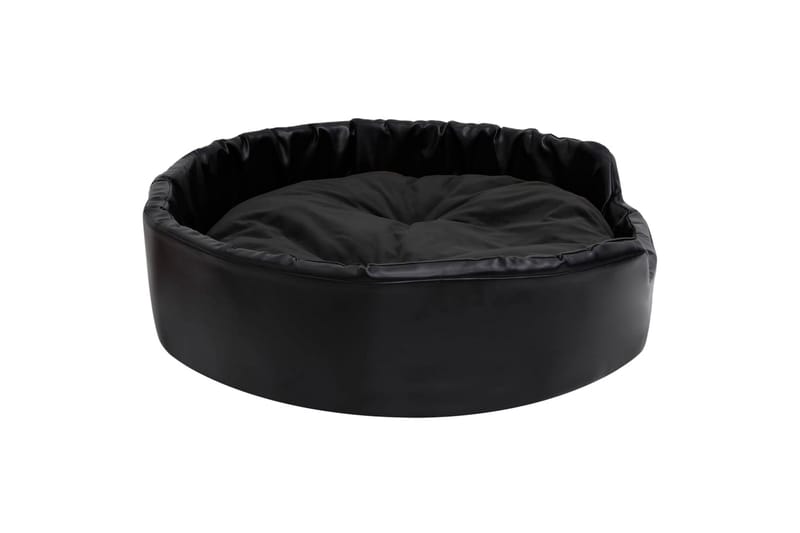 Hundeseng svart 90x79x20 cm plysj og kunstig lær - Svart - Sport & fritid - Til dyrene - For hund - Hundemøbler - Hundekurv & hundeseng