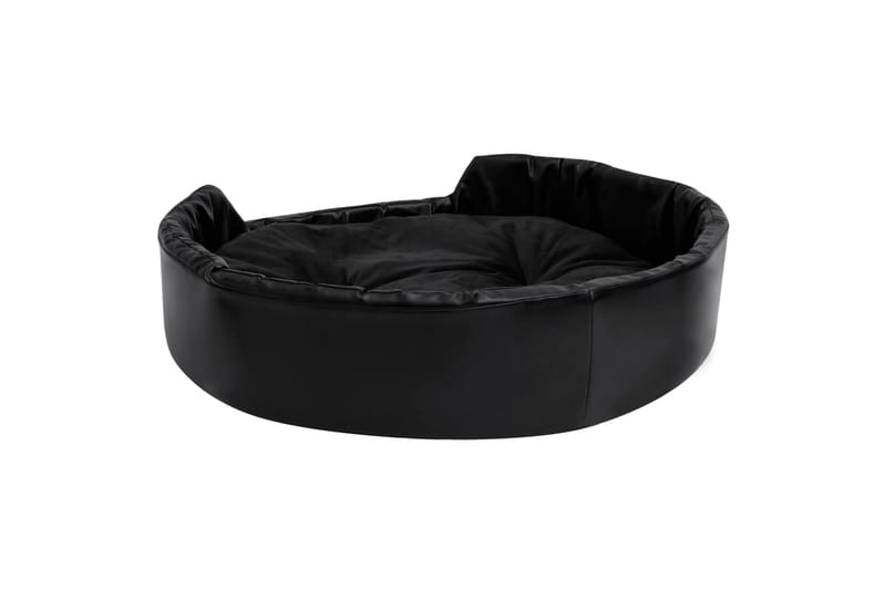 Hundeseng svart 90x79x20 cm plysj og kunstig lær - Svart - Sport & fritid - Til dyrene - For hund - Hundemøbler - Hundekurv & hundeseng