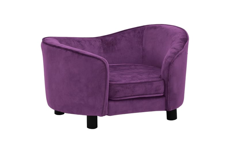 Hundesofa burgunder 69x49x40 cm plysj - Lilla - Sport & fritid - Til dyrene - For hund - Hundemøbler - Hundekurv & hundeseng