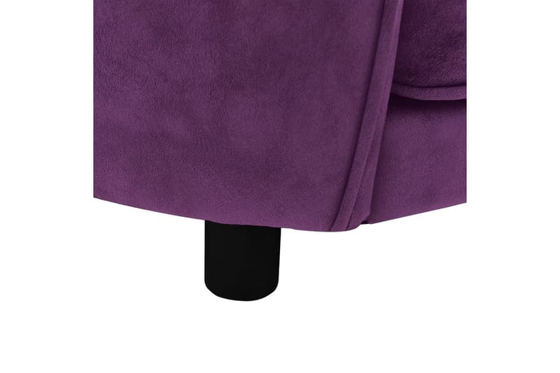 Hundesofa burgunder 69x49x40 cm plysj - Lilla - Sport & fritid - Til dyrene - For hund - Hundemøbler - Hundekurv & hundeseng