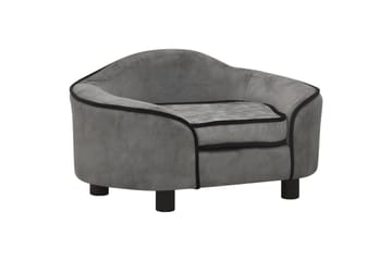 Hundesofa grå 67x47x36 cm plysj - Grå - Sport & fritid - Til dyrene - For hund - Hundemøbler - Hundekurv & hundeseng