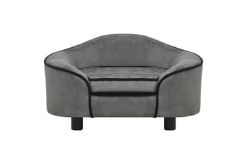 Hundesofa grå 67x47x36 cm plysj - Grå - Sport & fritid - Til dyrene - For hund - Hundemøbler - Hundekurv & hundeseng