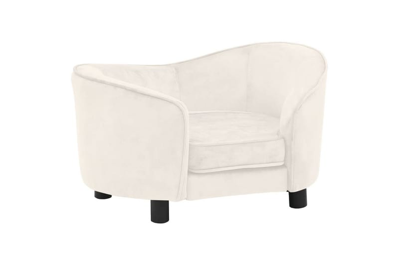 Hundesofa kremhvit 69x49x40 cm plysj - Krem - Sport & fritid - Til dyrene - For hund - Hundemøbler - Hundekurv & hundeseng