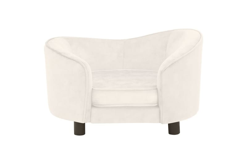 Hundesofa kremhvit 69x49x40 cm plysj - Krem - Sport & fritid - Til dyrene - For hund - Hundemøbler - Hundekurv & hundeseng