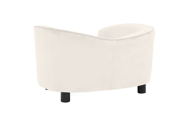 Hundesofa kremhvit 69x49x40 cm plysj - Krem - Sport & fritid - Til dyrene - For hund - Hundemøbler - Hundekurv & hundeseng