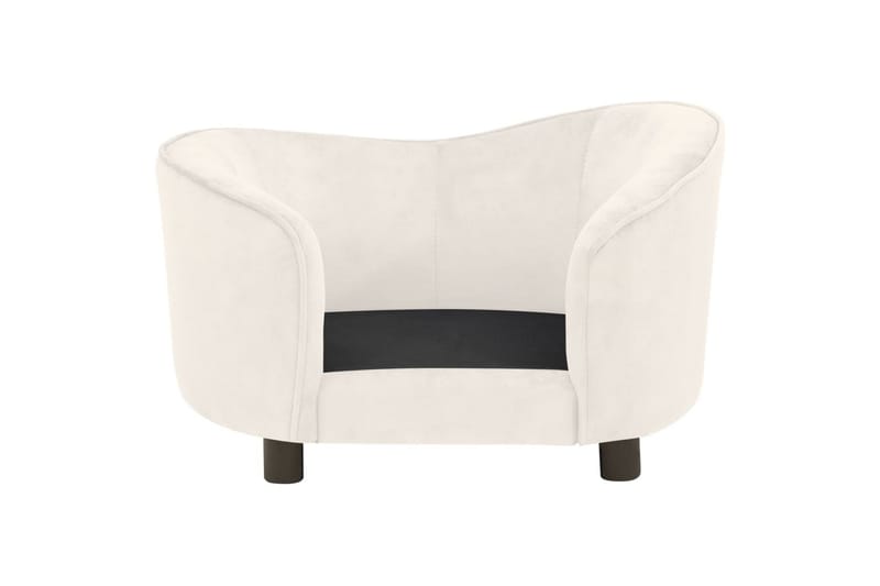 Hundesofa kremhvit 69x49x40 cm plysj - Krem - Sport & fritid - Til dyrene - For hund - Hundemøbler - Hundekurv & hundeseng