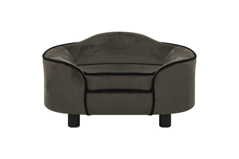 Hundesofa mørkegrå 67x47x36 cm plysj - Grå - Sport & fritid - Til dyrene - For hund - Hundemøbler - Hundekurv & hundeseng