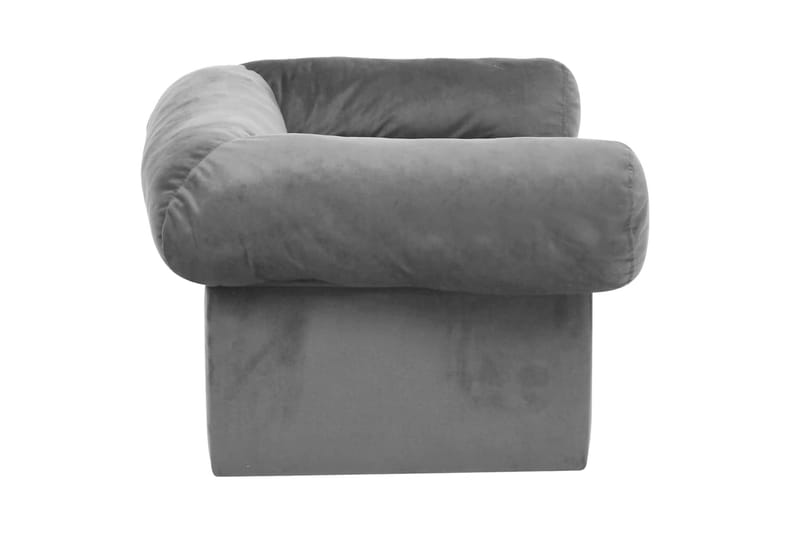 Hundesofa med skuff grå 75x50x38 cm plysj - Grå - Sport & fritid - Til dyrene - For hund - Hundemøbler - Hundekurv & hundeseng