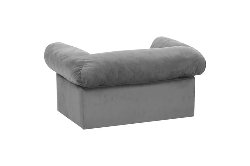 Hundesofa med skuff grå 75x50x38 cm plysj - Grå - Sport & fritid - Til dyrene - For hund - Hundemøbler - Hundekurv & hundeseng