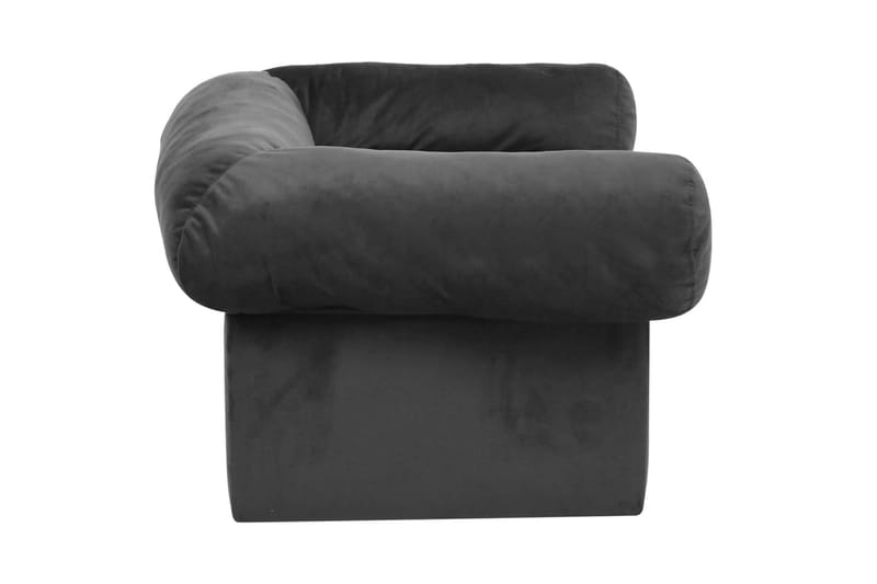 Hundesofa med skuff mørkegrå 75x50x38 cm plysj - Grå - Sport & fritid - Til dyrene - For hund - Hundemøbler - Hundekurv & hundeseng