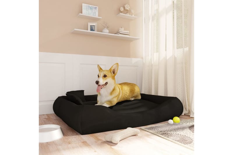 Hundesofa med puter svart 115x100x20 cm oxford-stoff - Svart - Hundemøbler