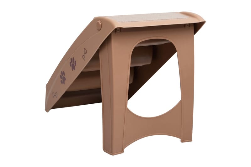 Hundetrapp sammenleggbar brun 62x40x49,5 cm - Brun - Hundetrapp - Hundemøbler