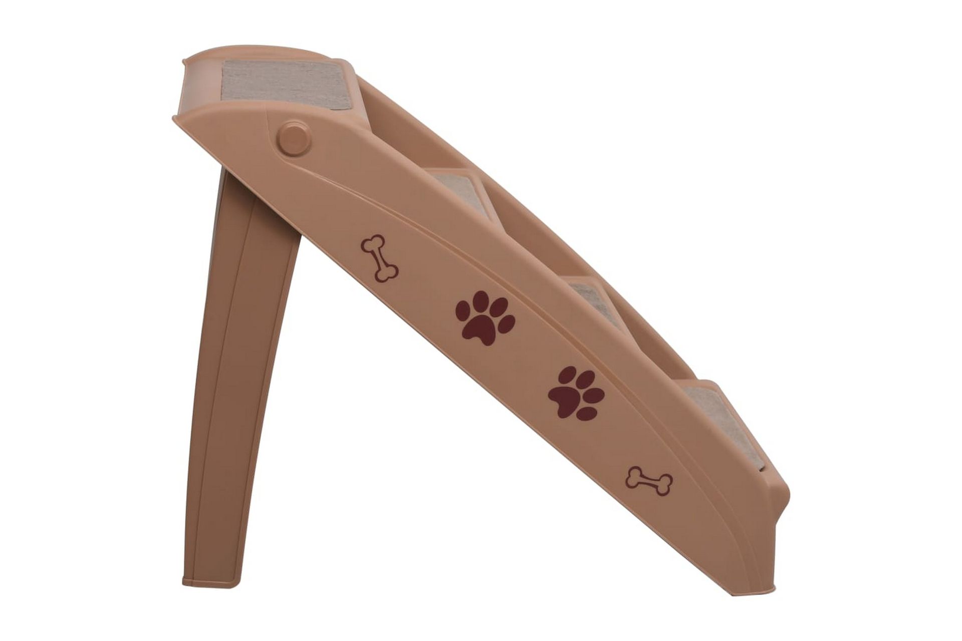 Hundetrapp sammenleggbar brun 62x40x49,5 cm - Brun - Sport & fritid - Til dyrene - For hund - Hundemøbler - Hundetrapp