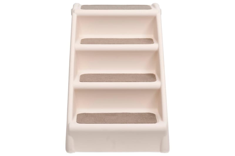 Hundetrapp sammenleggbar kremhvit 62x40x49,5 cm - Krem - Sport & fritid - Til dyrene - For hund - Hundemøbler - Hundetrapp
