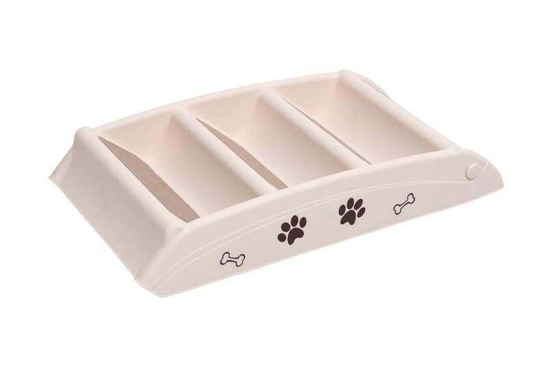 Hundetrapp sammenleggbar kremhvit 62x40x49,5 cm - Krem - Sport & fritid - Til dyrene - For hund - Hundemøbler - Hundetrapp