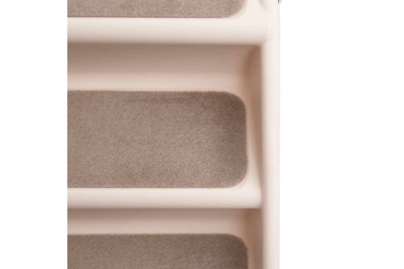 Hundetrapp sammenleggbar kremhvit 62x40x49,5 cm - Krem - Sport & fritid - Til dyrene - For hund - Hundemøbler - Hundetrapp