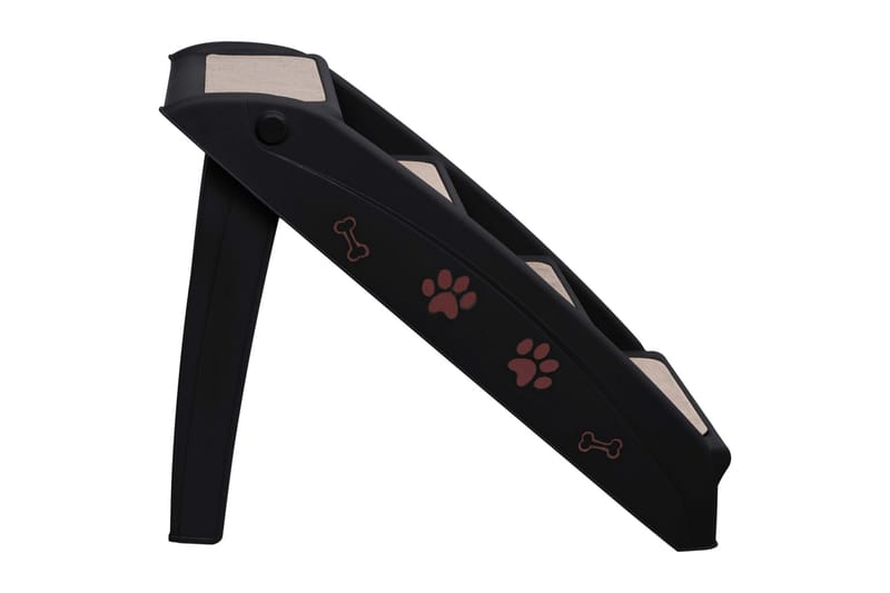 Hundetrapp sammenleggbar svart 62x40x49,5 cm - Svart - Sport & fritid - Til dyrene - For hund - Hundemøbler - Hundetrapp