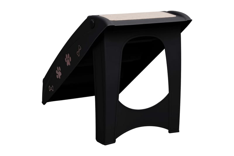 Hundetrapp sammenleggbar svart 62x40x49,5 cm - Svart - Sport & fritid - Til dyrene - For hund - Hundemøbler - Hundetrapp