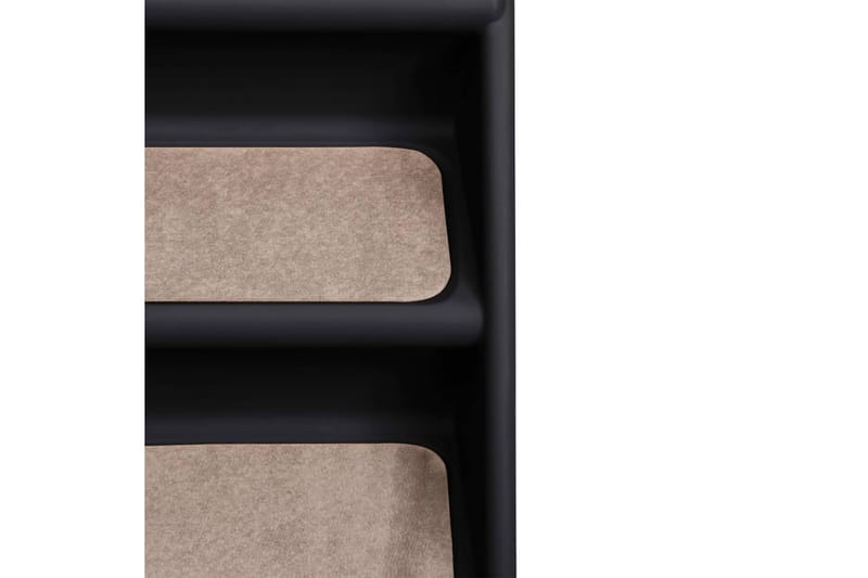 Hundetrapp sammenleggbar svart 62x40x49,5 cm - Svart - Sport & fritid - Til dyrene - For hund - Hundemøbler - Hundetrapp