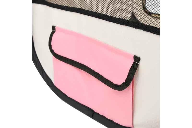 Sammenleggbar lekegrind for hunder b�æreveske 145x145x61 cm - Rosa - Sport & fritid - Til dyrene - For hund - Hundemøbler