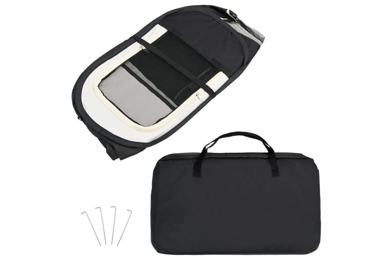 Sammenleggbar lekegrind for hunder bæreveske 90x90x58 cm - Svart - Sport & fritid - Til dyrene - For hund - Hundemøbler