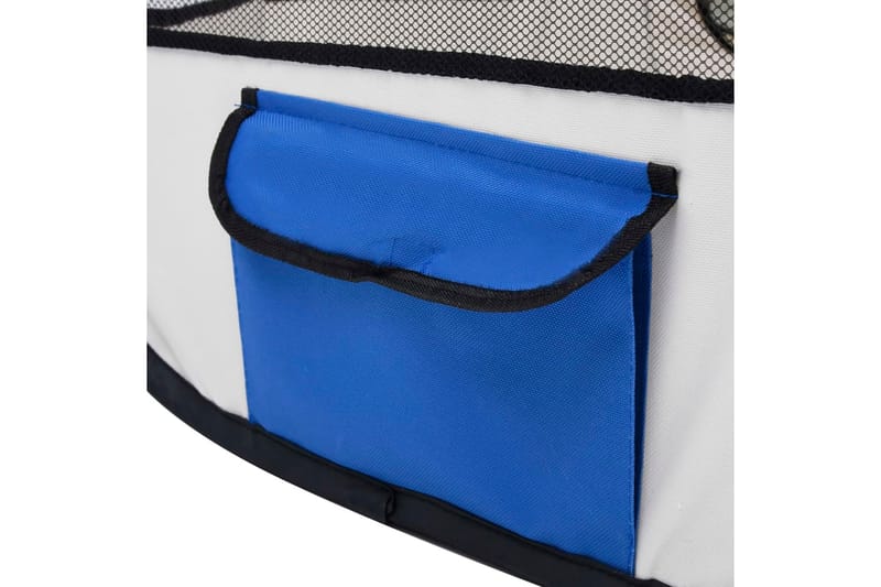 Sammenleggbar lekegrind for hunder bæreveske blå 90x90x58 cm - Blå - Sport & fritid - Til dyrene - For hund - Hundemøbler