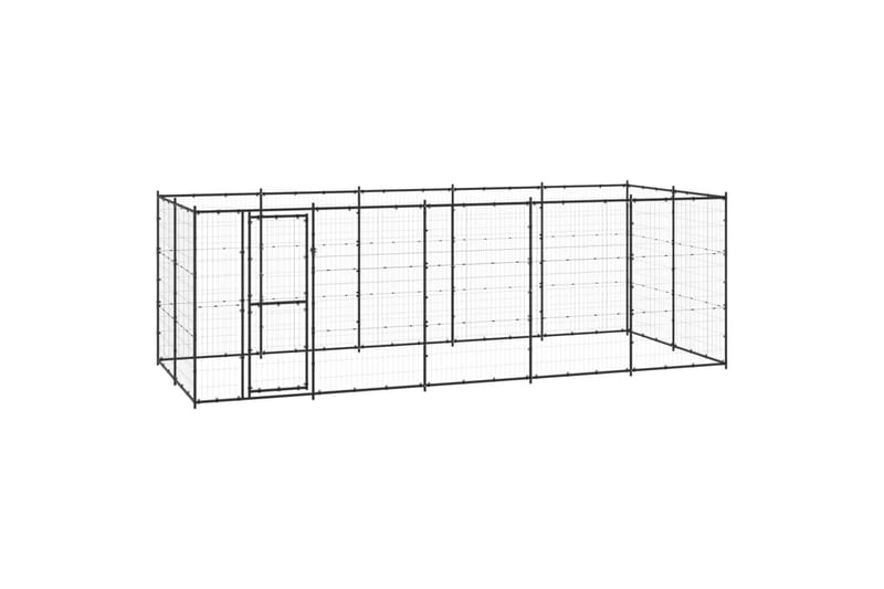 Utendørs hundegård 12,1 m² stål - Svart - Sport & fritid - Til dyrene - For hund - Hundemøbler