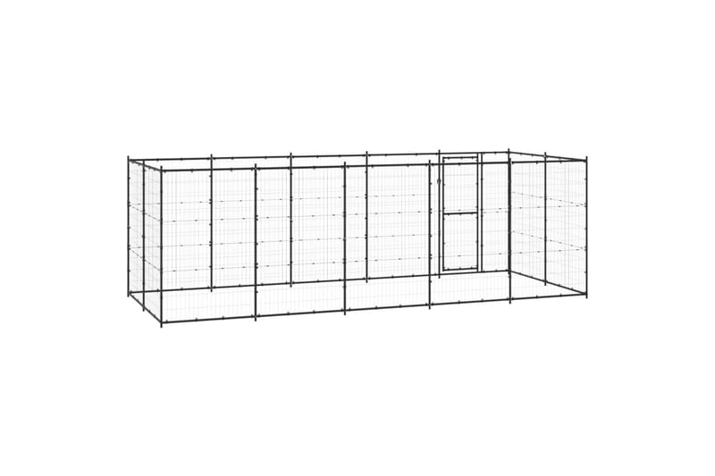 Utendørs hundegård 12,1 m² stål - Svart - Sport & fritid - Til dyrene - For hund - Hundemøbler