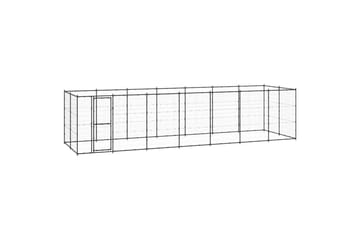 Utendørs hundegård 16,94 m² stål - Svart - Sport & fritid - Til dyrene - For hund - Hundemøbler