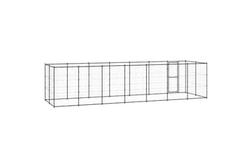 Utendørs hundegård 16,94 m² stål - Svart - Sport & fritid - Til dyrene - For hund - Hundemøbler