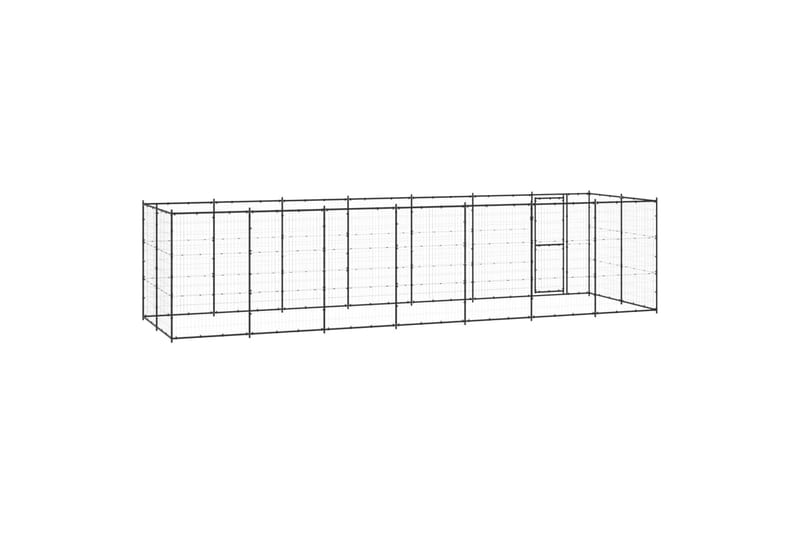 Utendørs hundegård 16,94 m² stål - Svart - Sport & fritid - Til dyrene - For hund - Hundemøbler