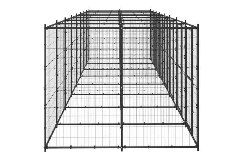 Utendørs hundegård 19,36 m² stål - Svart - Sport & fritid - Til dyrene - For hund - Hundemøbler