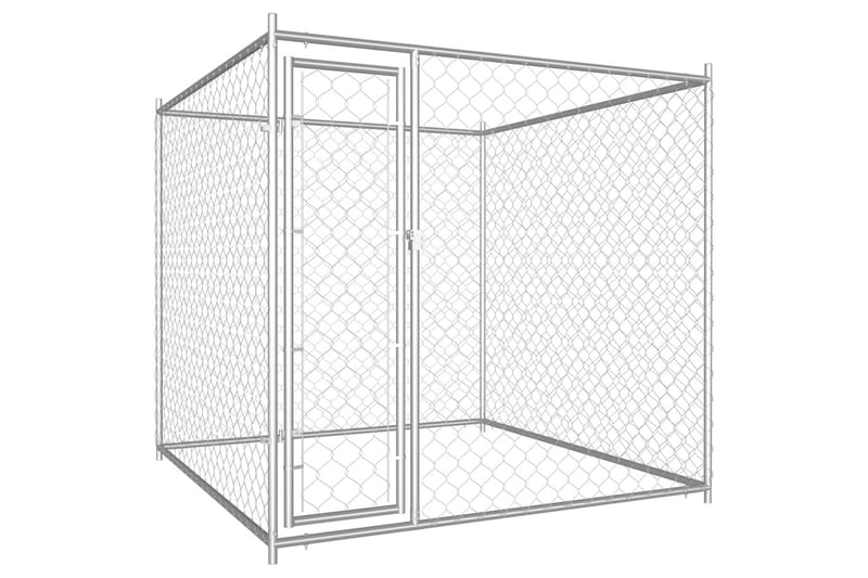 Utendørs hundegård 193x193x185 cm - Silver - Sport & fritid - Til dyrene - For hund - Hundemøbler