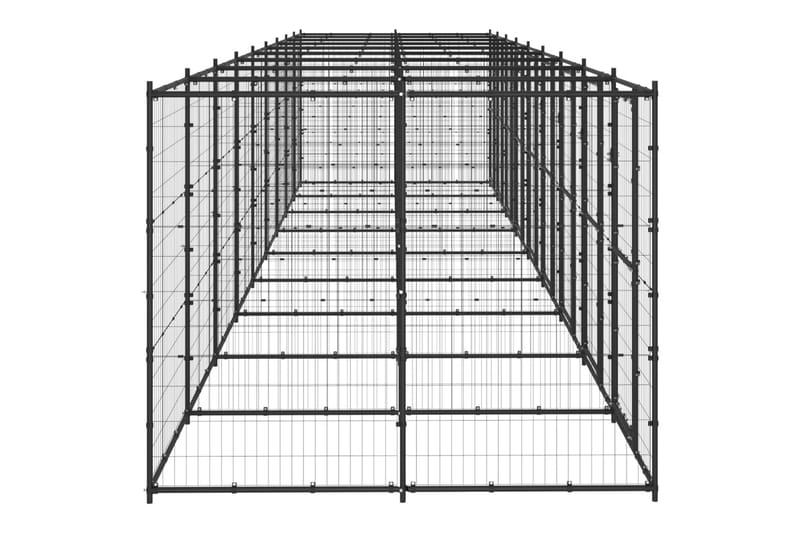 Utendørs hundegård 21,78 m² stål - Svart - Sport & fritid - Til dyrene - For hund - Hundemøbler