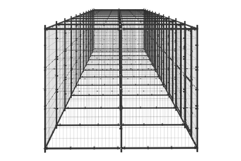 Utendørs hundegård 26,62 m² stål - Svart - Sport & fritid - Til dyrene - For hund - Hundemøbler