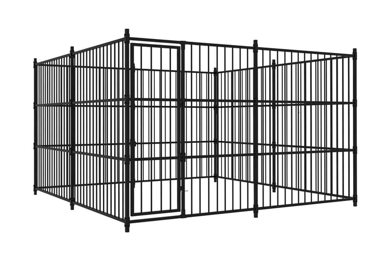 Utendørs hundegård 300x300x185 cm - Svart - Sport & fritid - Til dyrene - For hund - Hundemøbler