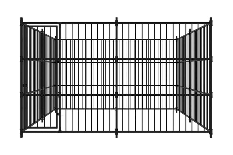 Utendørs hundegård 300x300x185 cm - Svart - Sport & fritid - Til dyrene - For hund - Hundemøbler