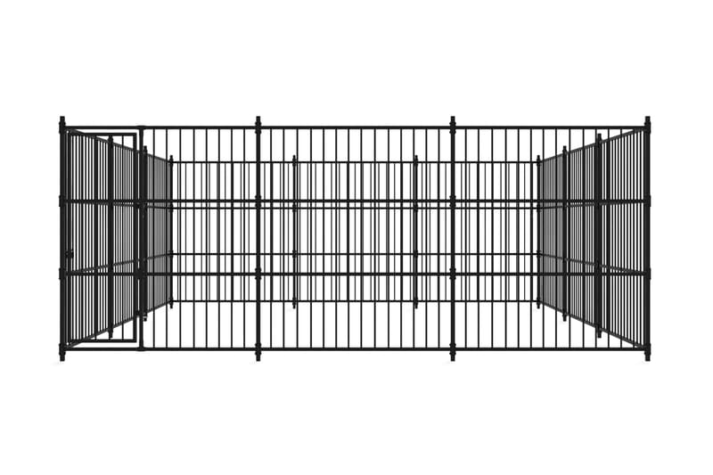 Utendørs hundegård 450x450x185 cm - Svart - Sport & fritid - Til dyrene - For hund - Hundemøbler