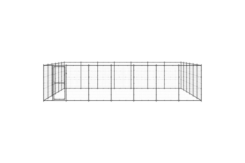 Utendørs hundegård 50,82 m² stål - Svart - Sport & fritid - Til dyrene - For hund - Hundemøbler