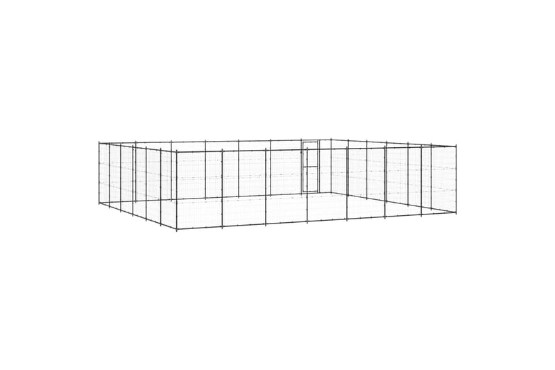 Utendørs hundegård 50,82 m² stål - Svart - Sport & fritid - Til dyrene - For hund - Hundemøbler