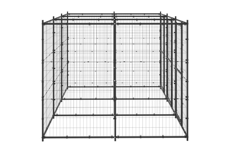 Utendørs hundegård 7,26 m² stål - Svart - Sport & fritid - Til dyrene - For hund - Hundemøbler