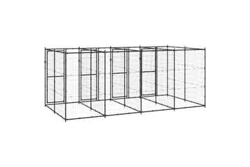 Utendørs hundegård 9,68 m² stål - Svart - Sport & fritid - Til dyrene - For hund - Hundemøbler